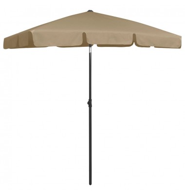  Paplūdimio skėtis, taupe spalvos, 180x120cm - Lauko skėčiai, uždangos nuo saulės - 2