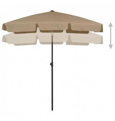  Paplūdimio skėtis, taupe spalvos, 180x120cm - Lauko skėčiai, uždangos nuo saulės - 3