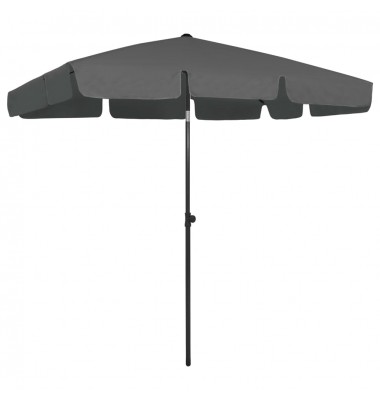  Paplūdimio skėtis, antracito spalvos, 200x125cm - Lauko skėčiai, uždangos nuo saulės - 1