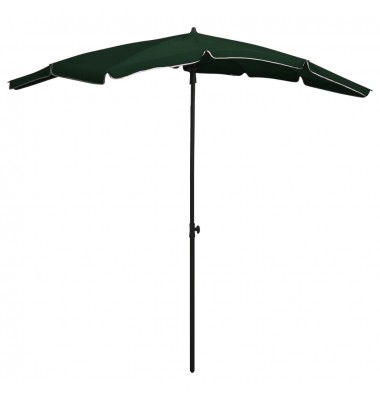  Sodo skėtis nuo saulės su stulpu, žalios spalvos, 200x130cm - Lauko skėčiai, uždangos nuo saulės - 1