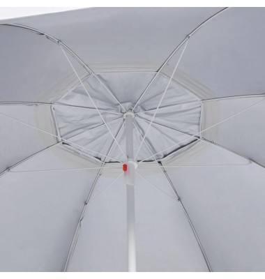  Paplūdimio skėtis su šoninėmis sienomis, antracito, 215cm - Lauko skėčiai, uždangos nuo saulės - 6