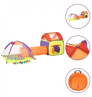  Vaikiška žaidimų palapinė, įvairių spalvų, 338x123x111cm - Žaidimų nameliai, batutai, smėlio dėžės - 1