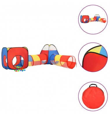  Žaidimų palapinė su 250 kamuoliukų, spalvota, 190x264x90cm - Žaidimų nameliai, batutai, smėlio dėžės - 1