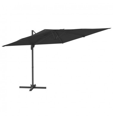  Gembės formos skėtis su LED, juodos spalvos, 400x300cm - Lauko skėčiai, uždangos nuo saulės - 2