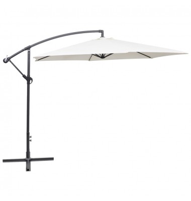 Gembės formos lauko skėtis, 3 m, smėlio baltos spalvos - Lauko skėčiai, uždangos nuo saulės - 1
