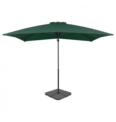  Lauko skėtis su nešiojamu pagrindu, žalios sp. - Lauko skėčiai, uždangos nuo saulės - 1