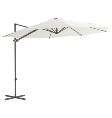  Gem. form. saulės skėtis su plien. stulp., smėl. sp., 300cm - Lauko skėčiai, uždangos nuo saulės - 1