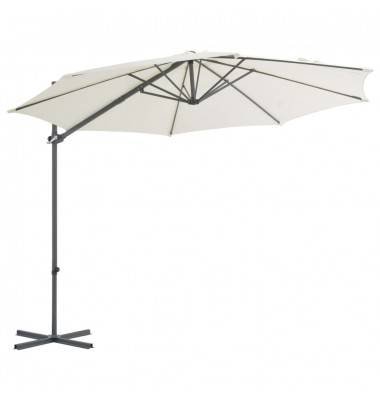  Gem. form. saulės skėtis su plien. stulp., smėl. sp., 300cm - Lauko skėčiai, uždangos nuo saulės - 2