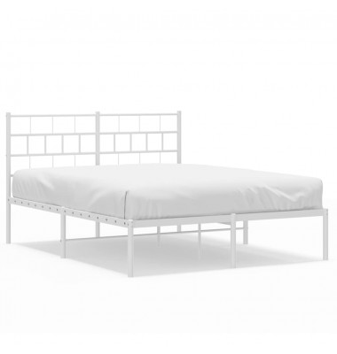  Metalinis lovos rėmas su galvūgaliu, baltos spalvos, 120x190cm - Lovos - 2