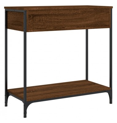 Konsolinis staliukas, rudas ąžuolo, 75x34,5x75cm, mediena - Žurnaliniai staliukai - 8