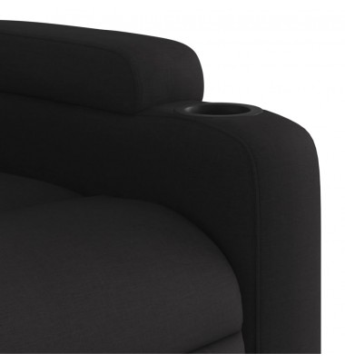  Atsistojantis atlošiamas masažinis krėslas, juodas, audinys - Foteliai, krėslai - 10