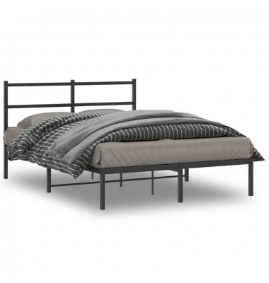  Metalinis lovos rėmas su galvūgaliu, juodos spalvos, 140x200cm - Lovos - 1
