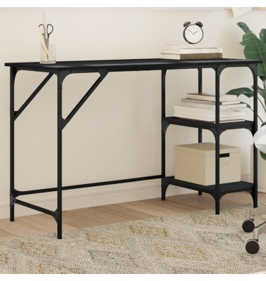  Rašomasis stalas, juodas, 120x50x75cm, metalas/apdirbta mediena - Rašomieji stalai - 1
