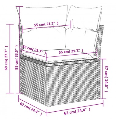  Sodo komplektas su pagalvėlėmis, 5 dalių, juodas, poliratanas - Lauko baldų komplektai - 9