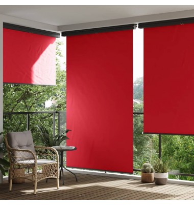  Šoninė balkono markizė, raudona, 165x250 cm - Lauko skėčiai, uždangos nuo saulės - 1