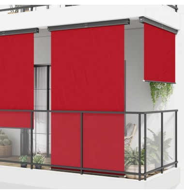 Šoninė balkono markizė, raudona, 165x250 cm - Lauko skėčiai, uždangos nuo saulės - 3