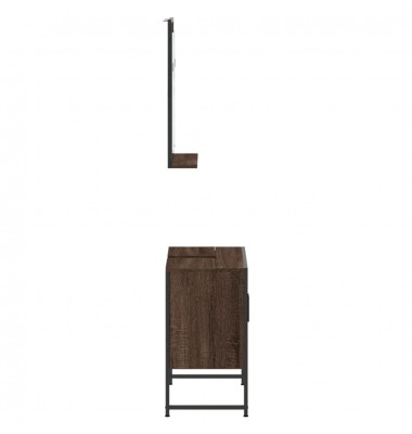  Vonios spintelių komplektas, 2 dalių, rudas ąžuolo, mediena - Vonios baldų komplektai - 7