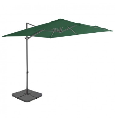  Lauko skėtis su nešiojamu pagrindu, žalios sp. - Lauko skėčiai, uždangos nuo saulės - 1