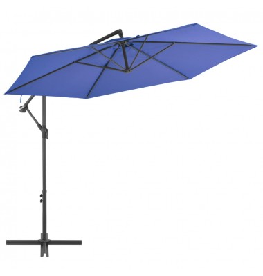  Gembės formos skėtis su aliuminio stulpu, mėlynas, 300cm - Lauko skėčiai, uždangos nuo saulės - 1
