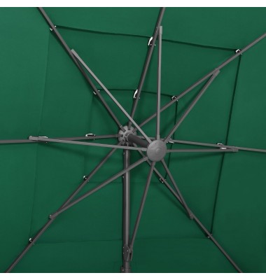  Skėtis su aliuminiu stulpu, žalias, 250x250cm, 4 aukščių - Lauko skėčiai, uždangos nuo saulės - 7