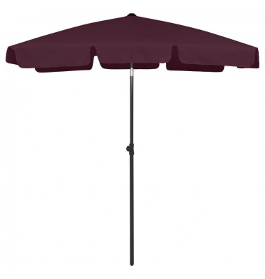 Paplūdimio skėtis, tamsiai raudonos spalvos, 180x120cm - Lauko skėčiai, uždangos nuo saulės - 1