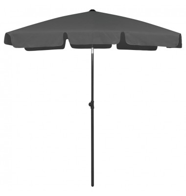  Paplūdimio skėtis, antracito spalvos, 180x120cm - Lauko skėčiai, uždangos nuo saulės - 1