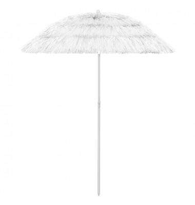  Paplūdimio skėtis, baltos spalvos, 180cm, havajietiško dizaino - Lauko skėčiai, uždangos nuo saulės - 1