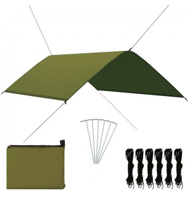  Lauko tentas, žalios spalvos, 3x2m - Lauko skėčiai, uždangos nuo saulės - 1