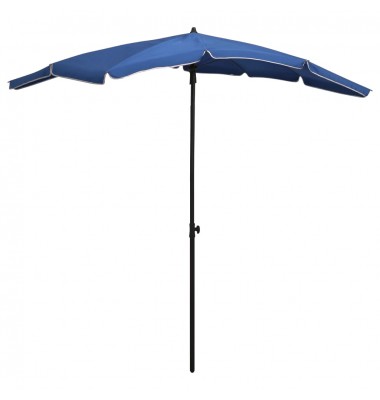  Sodo skėtis nuo saulės su stulpu, tamsiai mėlynas, 200x130cm - Lauko skėčiai, uždangos nuo saulės - 1