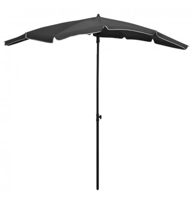  Sodo skėtis nuo saulės su stulpu, antracito spalvos, 200x130cm - Lauko skėčiai, uždangos nuo saulės - 1