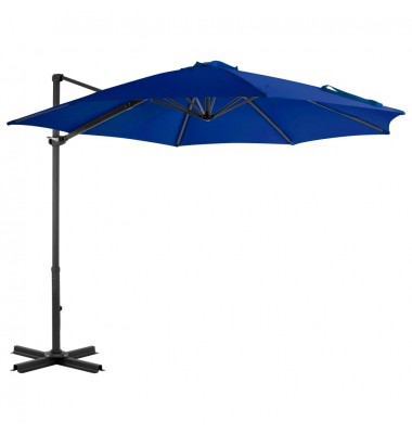  Gembinis skėtis su aliuminiu stulpu, tamsiai mėlynas, 300cm - Lauko skėčiai, uždangos nuo saulės - 1