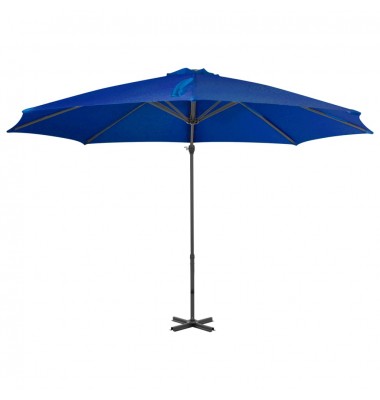  Gembinis skėtis su aliuminiu stulpu, tamsiai mėlynas, 300cm - Lauko skėčiai, uždangos nuo saulės - 2