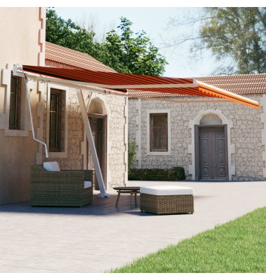  Pastatoma automatinė markizė, oranžinė/ruda, 450x300cm - Markizės terasoms, langams, durims - 1