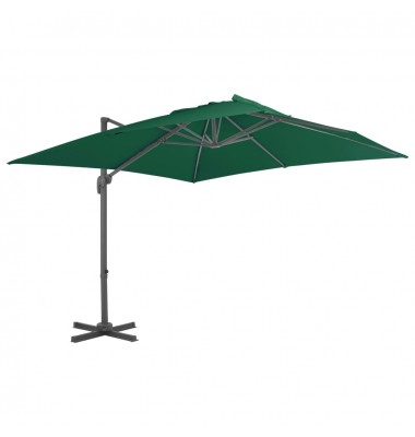  Gembės formos skėtis su aliuminiu stulpu, žalias, 300x300cm - Lauko skėčiai, uždangos nuo saulės - 1