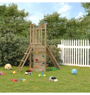  Lauko žaidimų aikštelės komplektas, impregnuota pušies mediena - Žaidimų nameliai, batutai, smėlio dėžės - 1