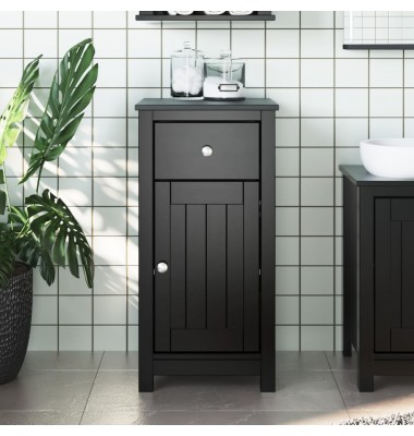 Vonios kambario spintelė BERG, juoda, 40x34x80cm, pušis - Vonios spintelės, veidrodžiai - 1