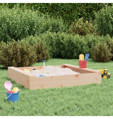  Smėlio dėžė su sėdynėmis, pušies medienos masyvas, kvadratinė - Žaidimų nameliai, batutai, smėlio dėžės - 1