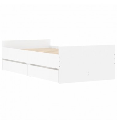  Lovos rėmas su stalčiais, baltos spalvos, 90x200cm - Lovos - 4