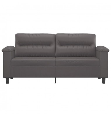  Dvivietė sofa, pilkos spalvos, 140cm, dirbtinė oda - Sofos, sofos-lovos - 3