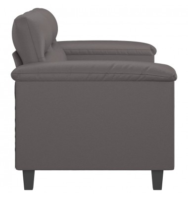  Dvivietė sofa, pilkos spalvos, 140cm, dirbtinė oda - Sofos, sofos-lovos - 4