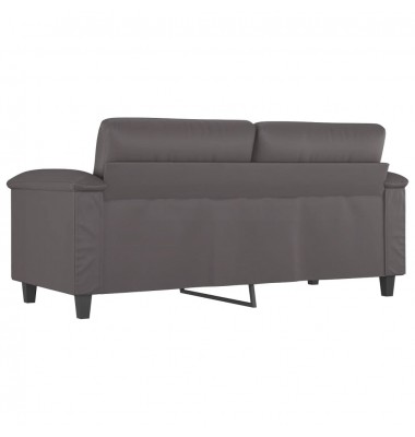  Dvivietė sofa, pilkos spalvos, 140cm, dirbtinė oda - Sofos, sofos-lovos - 5