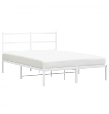  Metalinis lovos rėmas su galvūgaliu, baltos spalvos, 140x190cm - Lovos - 4