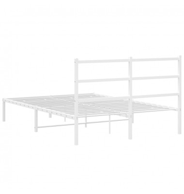  Metalinis lovos rėmas su galvūgaliu, baltos spalvos, 140x190cm - Lovos - 7