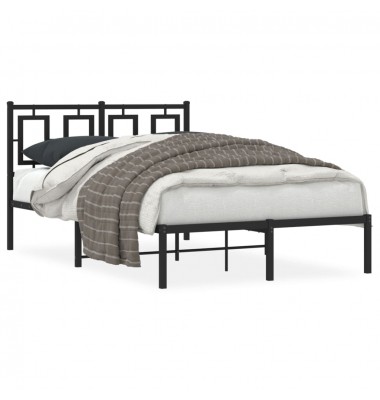  Metalinis lovos rėmas su galvūgaliu, juodos spalvos, 120x200cm - Lovos - 1