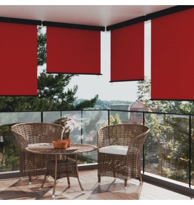  Šoninė balkono markizė, raudona, 145x250 cm - Lauko skėčiai, uždangos nuo saulės - 1