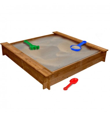  Smėlio dėžė, mediena, kvadratinė - Žaidimų nameliai, batutai, smėlio dėžės - 1