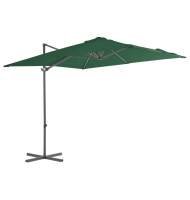  Gem. form. saulės skėtis su plien. stulp., žal. sp., 250x250cm - Lauko skėčiai, uždangos nuo saulės - 1