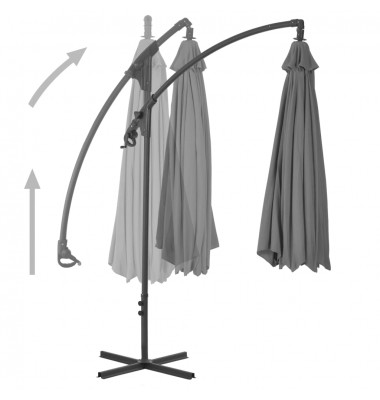  Gem. form. saulės skėtis su plien. stulp., antr. sp., 250x250cm - Lauko skėčiai, uždangos nuo saulės - 4