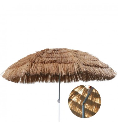 HI Paplūdimio skėtis Hawaï, smėlio spalvos, 160cm - Lauko skėčiai, uždangos nuo saulės - 1