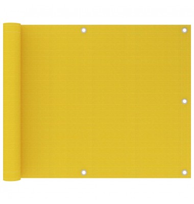  Balkono pertvara, geltonos spalvos, 75x600cm, HDPE - Lauko skėčiai, uždangos nuo saulės - 1